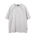 T-shirt da uomo Valstrend con doppio zip a maniche corte, stile casual e moderno, in tessuto morbido e confortevole