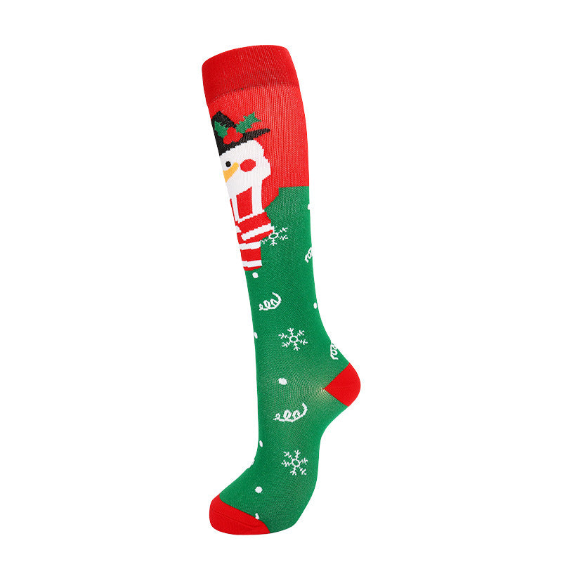 Compression Stockings Christmas Sports High Elastic Breathability
