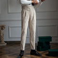 Pantaloni casual in velluto a coste, a vita alta, dritti, da uomo, marca Valstrend.