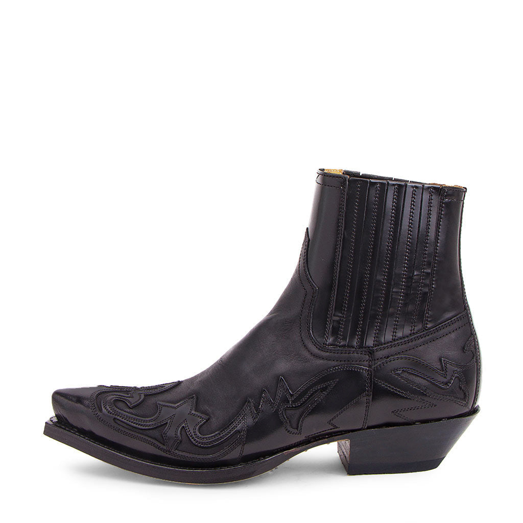 Stivali cowboy Valstrend in pelle color naturale, con dettaglio di mano dipinta, stile classico e robusto.