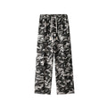 Pantaloni da lavoro a zampa larga in mimetico jungle retrò, marca Valstrend, tessuto resistente e stile vintage.
