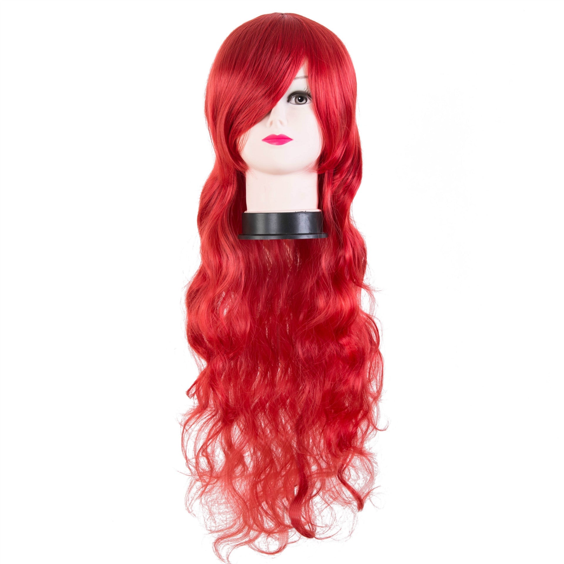 Capelli ricci lunghi 80 cm di cosplay Valstrend shop, parrucca con morbidi riccioli castani per costume e travestimenti.