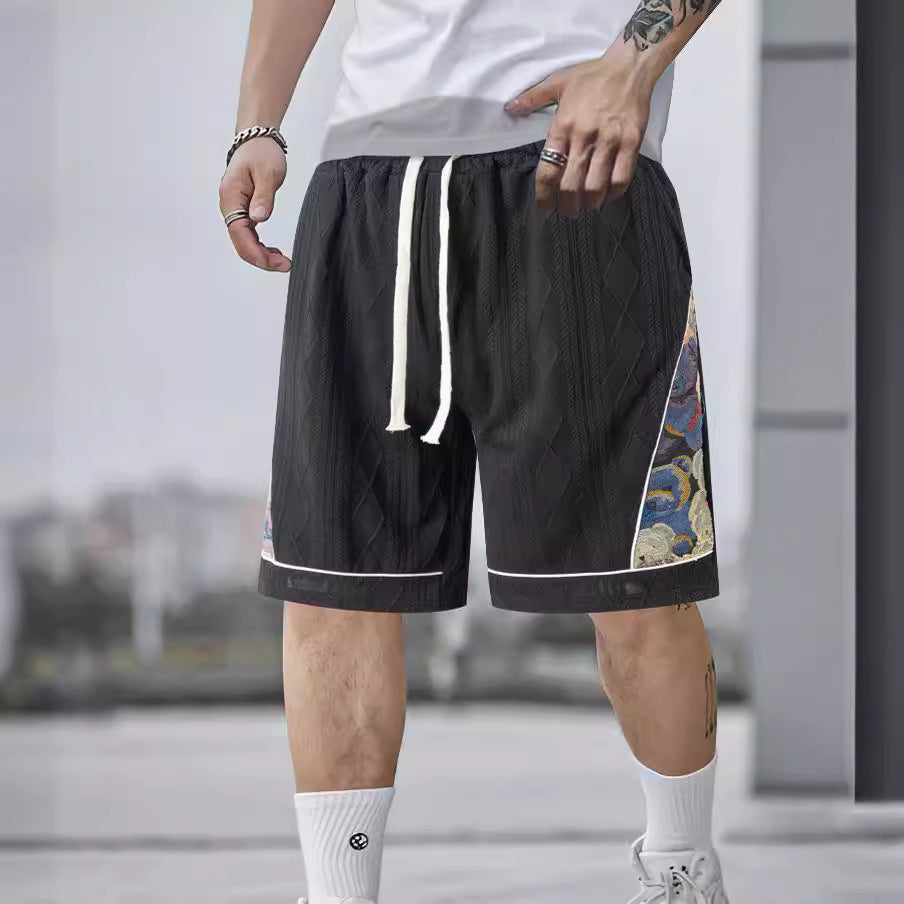 Shorts casual in jacquard a colori abbinati di Valstrend Shop, dettagli con motivo jacquard e vestibilità comoda.