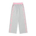 Pantaloni casual donna Valstrend con righe retrò stile americano e fiocco, vestibilità comoda e design vintage.