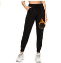Pantaloni yoga sportivi con fodera in cashmere Valstrend, tasche laterali, comodi e morbidi per il relax e l'attività fisica