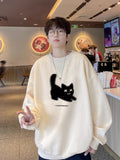 Maglione uomo retrò casual a girocollo, vestibilità allentata, marca Valstrend shop, in tessuto morbido e confortevole.