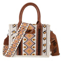 Borsa tote in pelle marrone di Valstrend, elegante portafoglio western da donna con tracolla e scomparti interni.