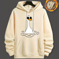 Felpa con cappuccio Valstrend con stampa anatra con occhiali da sole, stile casual, ideale per primavera, abbigliamento maschile