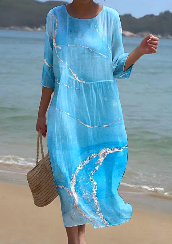 Vestito da donna Valstrend con stampa floreale artistica, ideale per vacanze e tempo libero, in tessuto leggero e comodo.