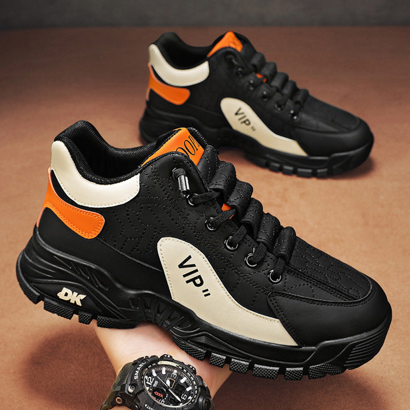 Scarpe da ginnastica maschili Valstrend in tessuto morbido per autunno e inverno, comode e dal design moderno.