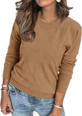 Maglione donna Commute Leisure di Valstrend, top casual in tessuto morbido, con collo rotondo e dettagli semplici.