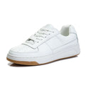 Scarpe da donna Valstrend in pelle, con lacci, suola spessa e piatta, stile casual e comodo.