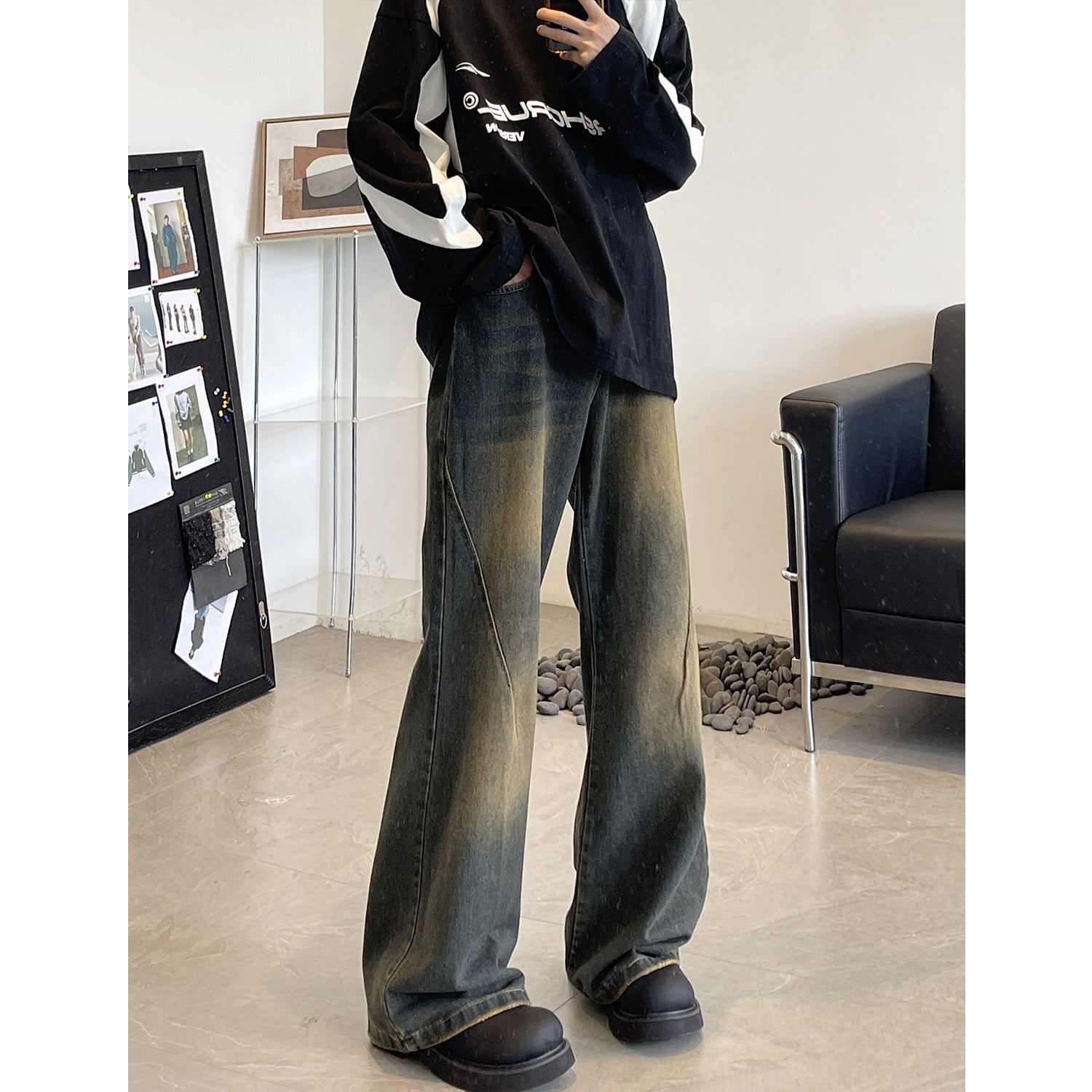 Pantaloni casual da uomo Valstrend, pantaloni dritti e comodi in tessuto morbido, adatti per look casual e quotidiani.