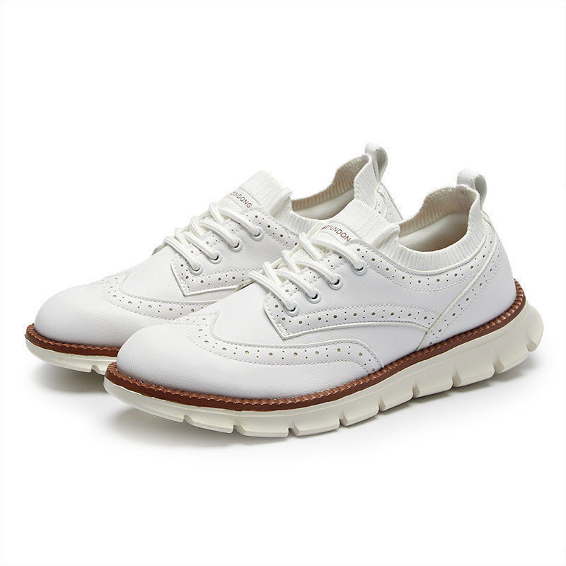 Scarpe sportive da uomo Valstrend, taglia grande, per autunno e inverno, scarpe outdoor robuste e comode, vista frontale.