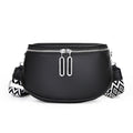 Borsa messenger in pelle con doppia zip Valstrend, elegante e resistente, con tracolla regolabile e dettagli in pelle.