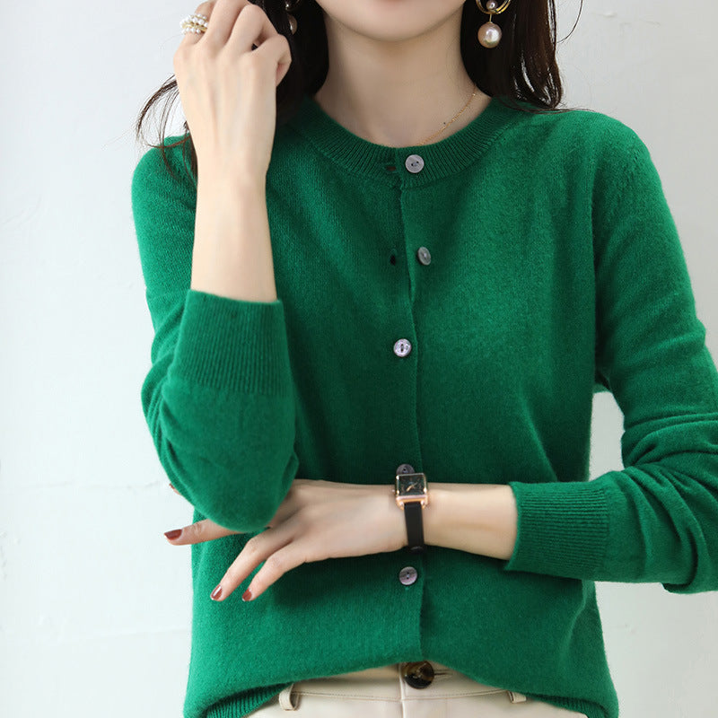 Cardigan da donna Valstrend in maglia corta, cappotto di maglieria, stile elegante e comodo, mostra dettagli in tessuto morbido.