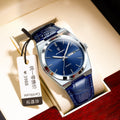 Orologio da uomo ultra sottile Valstrend waterproof con cinturino in metallo e quadrante nero, elegante e resistente all'acqua.