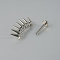 G23 Titanium Personality Seven Zircon Sharp Cone Lip Ring Internal Thread Eyelash Ear Studs