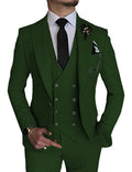 Completo da uomo business casual Valstrend, giacca, gilet e pantaloni abbinati in tessuto elegante e classico.