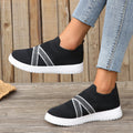 Scarpe da donna Valstrend, sneakers flat bottom Flyknit in mesh per moda outdoor semplice e confortevole.