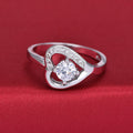 Anello a cuore inlays con zirconi di alta qualità AAA, ornamenti europei e americani, gioielli eleganti di Valstrend shop
