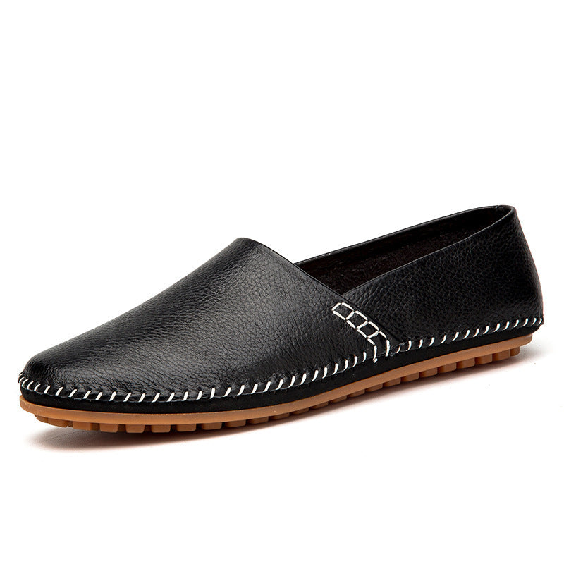 Summer First Layer Cowhide Casual Driving Shoes