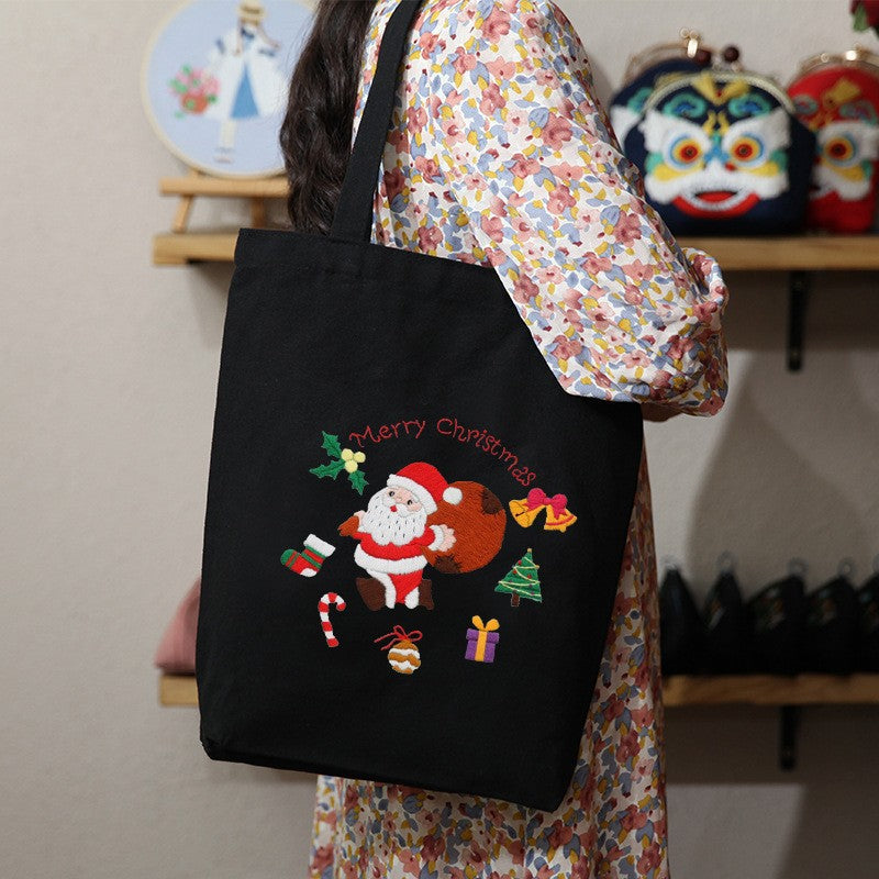 Borsa a tracolla in tela artigianale con ricami, materiale per fai-da-te, stile handmade, marca Valstrend shop