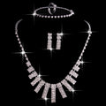Set di gioielli Valstrend Hao Yue, collana, orecchini e bracciale in cristallo per matrimonio e occasioni speciali.