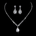 Collana pendente con zirconi brillanti a goccia, argento di alta qualità, elegante gioiello Valstrend shop.