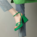 Scarpe femminili Valstrend stile romano, tacchi alti europei e americani, design alla moda e dettagli eleganti.