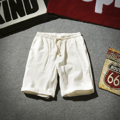 Pantaloncini da spiaggia in lino giapponese Valstrend, stile casual, leggeri e comodi, con dettagli di moda estivi.