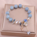 Bracciale femminile elegante Valstrend con pietre naturali e cristalli, accessorio alla moda per donne sofisticate