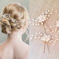 Spilla da sposa handmade con perle e cristalli, fermaglio per acconciature da sposa in stile coreano, marca Valstrend shop