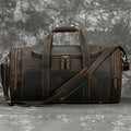 Borsa da uomo in vera pelle in stile vintage, Valstrend, con manici robusti e dettagli in pelle Crazy Horse per viaggio e uso quotidiano.