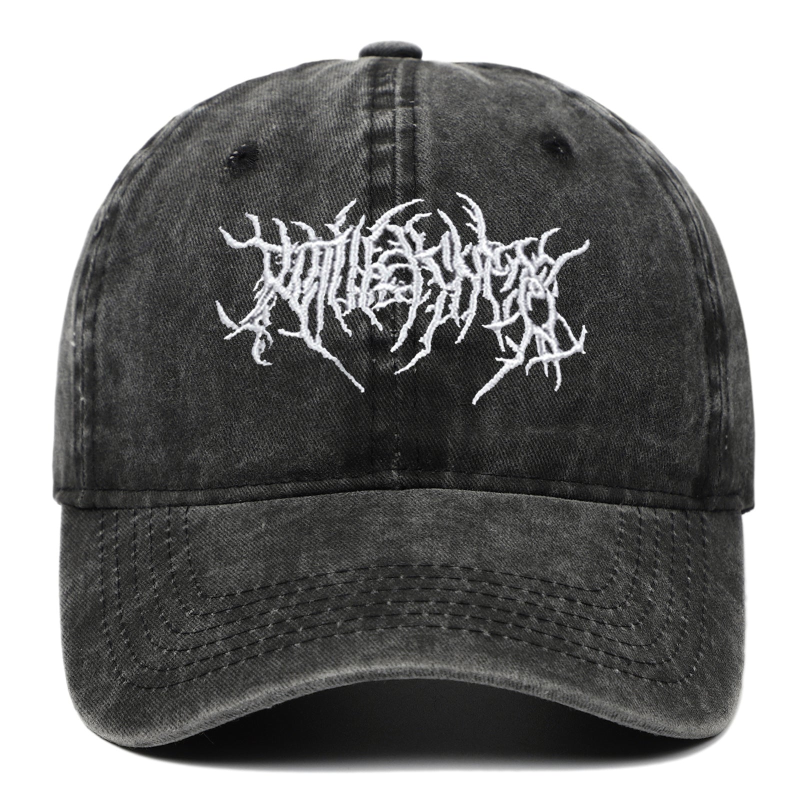Cappello da baseball vintage con ricamo, stile retrò e lavato, di marca Valstrend shop, visibile con visiera e dettagli di ricamo.