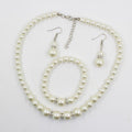 Set di gioielli da sposa Valstrend con collana di perle, orecchini e bracciale per decorazioni nuziali eleganti.