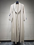 Cardigan lungo da donna Valstrend, abbigliamento autunno-inverno, elegante vestito trench con maniche lunghe e tasche.