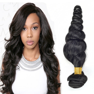Parrucca in capelli veri a onde sciolte, cortina di capelli con capelli vergini, vendita diretta da fabbrica, Valstrend shop