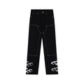 American Casual Vibe XINGX Embroidered Jeans