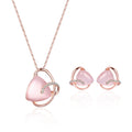 Set di collana e orecchini da sposa Valstrend, gioielli da matrimonio con collana e orecchini abbinati con design elegante.