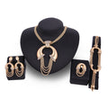 Set di gioielli da sposa in lega di elettrodeposizione, composto da quattro pezzi, elegante e brillante, marca Valstrend.