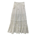 Gonna di cotone Valstrend con tasche, fantasia a fiore, lavorazione a pizzo, stile romantico e femminile.