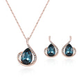 Set di gioielli da sposa con collana e orecchini in cristalli di diamante, elegante e brillante, di Valstrend shop.
