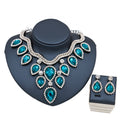 Set di collana e orecchini da sposa colorati e esagerati, stile medio orientale, europeo e americano, alta qualità.