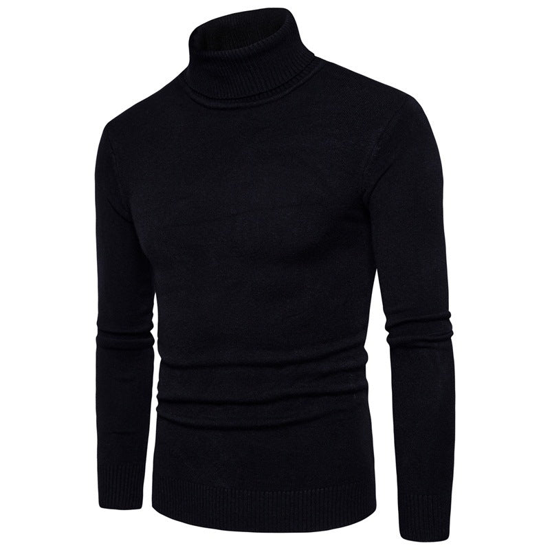 Maglione slim fit a collo alto Valstrend Shop, base di colore neutro, dettaglio di collo aderente e tessuto morbido.