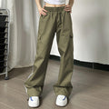 Pantaloni casual elastici a vita alta con coulisse per donna, stile comodo e moderno, marca Valstrend shop.