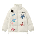 Giacca di cotone Valstrend con patch a farfalla XINGX per uomo, dettaglio con ricamo e stile casual.