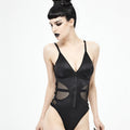 Costume da bagno intero donna Valstrend con copertura addominale slim, stile triangolo, design elegante e confortevole.