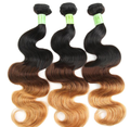 Fascetta di capelli ombré T1b27 con onde corpo bundle di Valstrend Shop, capelli lunghi e mossi in tonalità biondo scuro e ramato