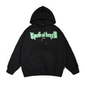 Street American Letter Printing Velvet Padded Hooded Sweatshirt